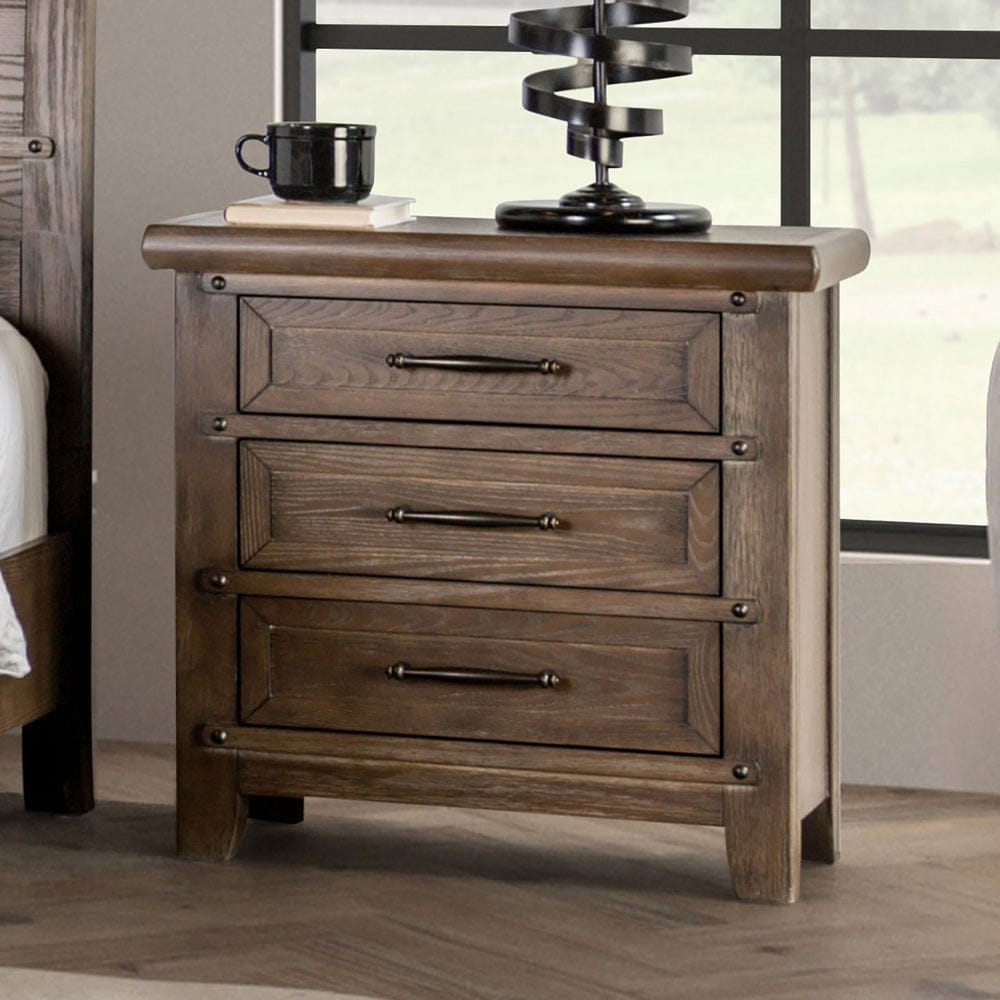 Furniture of America - Merthyr Nightstand in Brown - FM7431BR-N View 1