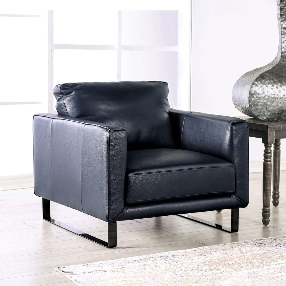 Furniture of America - Mezzanotte Chair in Midnight Blue - FM90000-CH-PK View 1