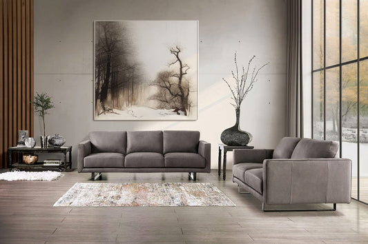 Furniture of America - Mezzanotte Sofa + Loveseat in Gray - FM90000GY-2PC View 1