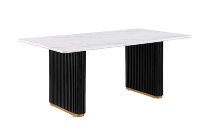 Furniture of America - Minden - 7 Pc. Dining Table Set - FM37020BK-T-7PC-18BK view 2