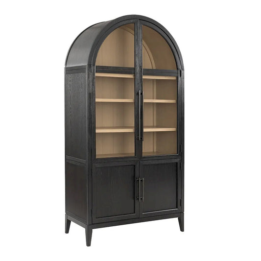 Furniture of America - Minster - Arched Cabinet - Black - FM-AC8029BK view 2