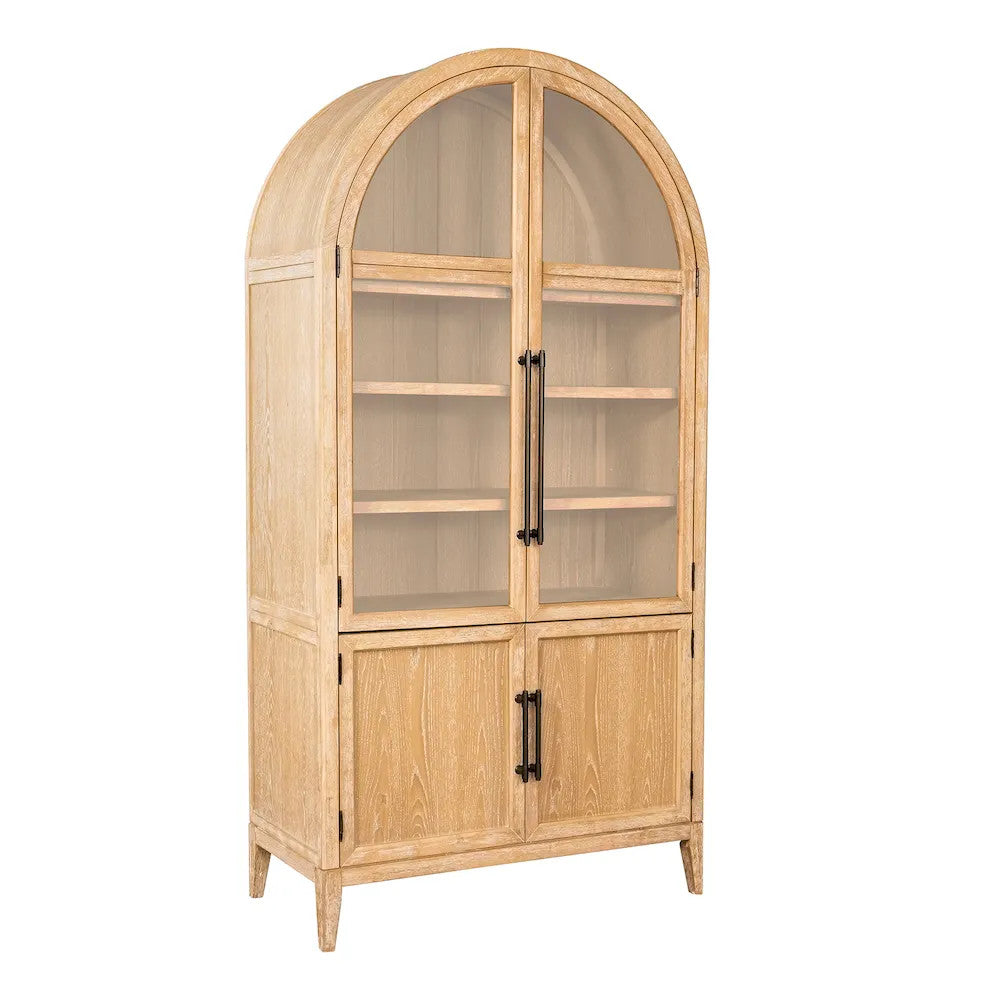 Furniture of America - Minster - Arched Cabinet - Natural - FM-AC8029NT view 2