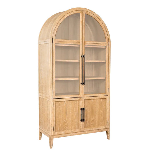 Furniture of America - Minster - Arched Cabinet - Natural - FM-AC8029NT view 2