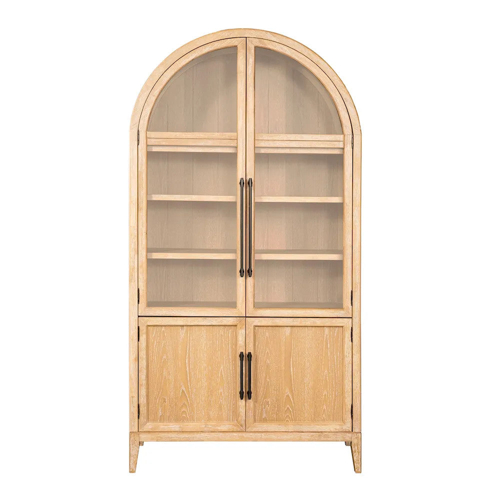 Furniture of America - Minster - Arched Cabinet - Natural - FM-AC8029NT view 3