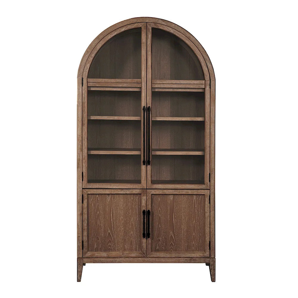 Furniture of America - Minster - Arched Cabinet - Oak - FM-AC8029AK view 2