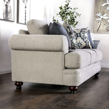Furniture of America - Miramar Sofa + Loveseat in Beige/Charcoal - SM6442-2PC View 6