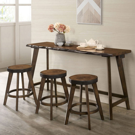 Furniture of America - Missoula 4 Pc. Counter Ht. Table Set in Walnut - CM3129PT-4PK View 1