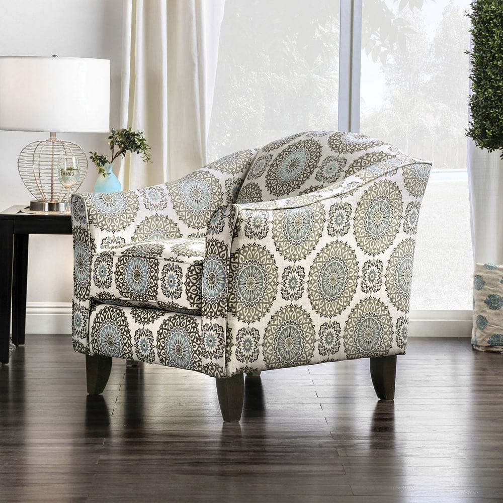 Furniture of America - Misty Chair in Ivory/Pattern - SM8141-CH-FL View 1