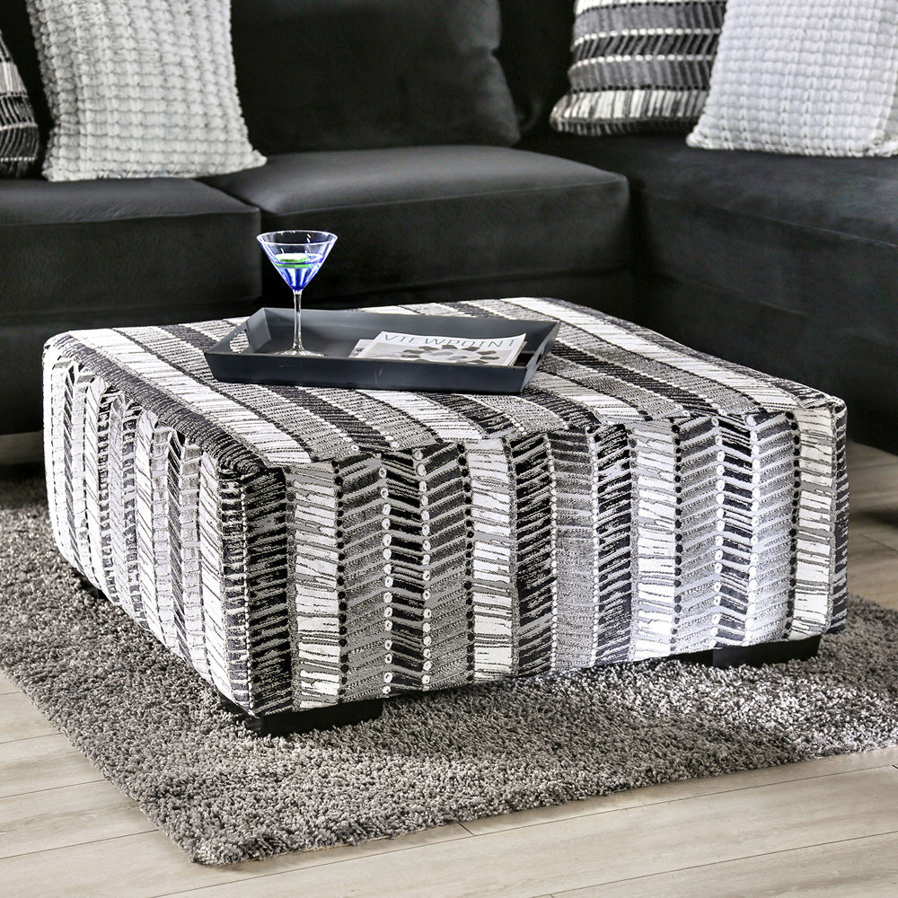 Furniture of America - Modbury Ottoman in Stripe Multi - SM5160-OT View 1