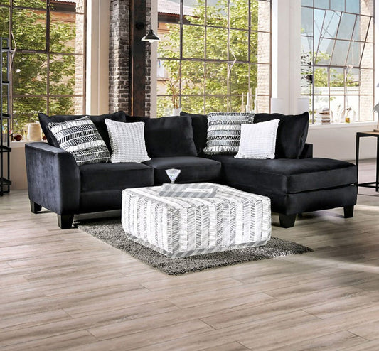 Furniture of America - Modbury Sectional in Black - SM5160-SECT View 1