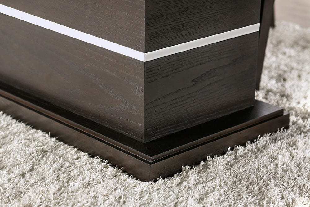 Furniture of America - Modoc Dining Table in Espresso/Beige - CM3337T-TABLE View 4