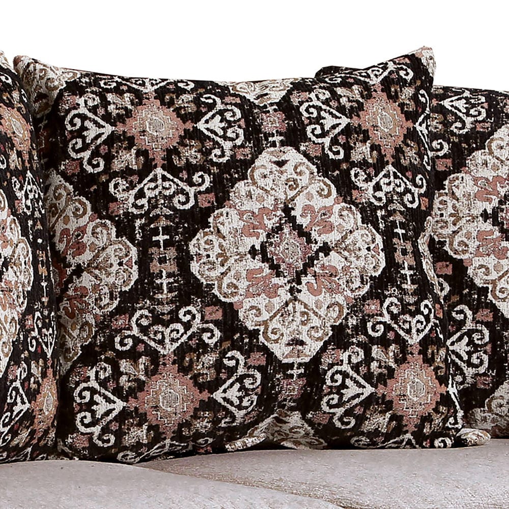 Furniture of America - Molfetta Sofa + Loveseat in Light Brown/Black - SM7304-2PC View 2