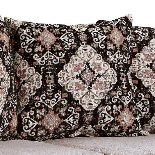 Furniture of America - Molfetta Sofa + Loveseat in Light Brown/Black - SM7304-2PC View 2