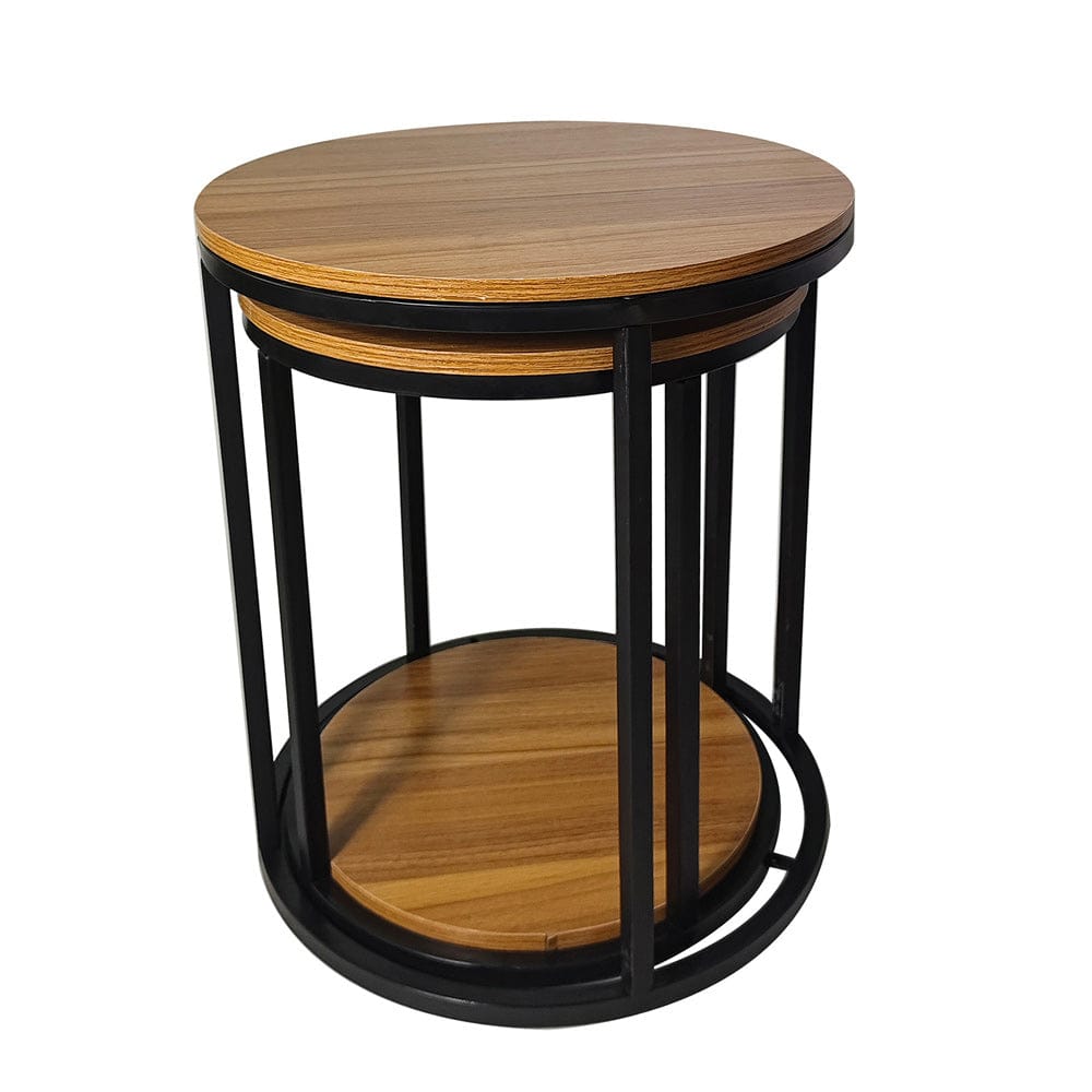 Furniture of America - Mollie Nesting Tables Set of 2 in Natural/Black - GM-5015-2PK View 1