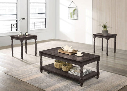 Furniture of America - Monango 3 Pc. Table Set in Weathered Gray - CM4540-3PK View 1