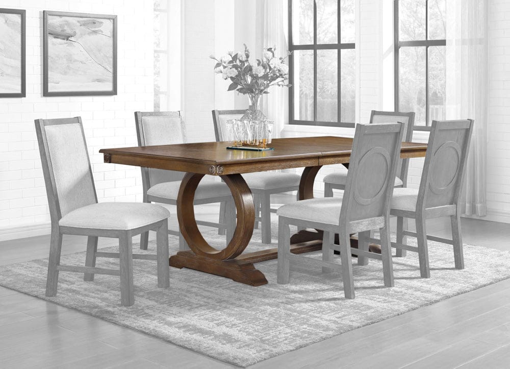 Furniture of America - Monclova Dining Table in Rustic Oak/Beige - CM3249A-T-TABLE View 1