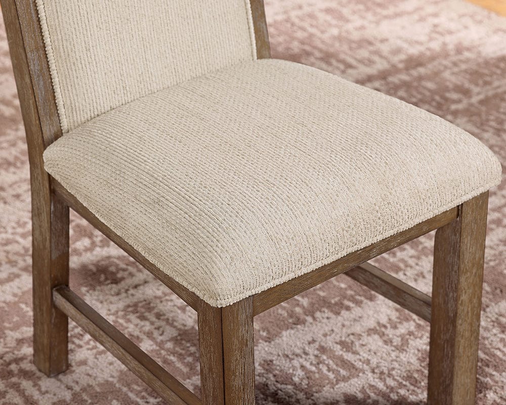 Furniture of America - Monclova Side Chair Set of 2 in Rustic Oak/Beige - CM3249A-SC-2PK View 3