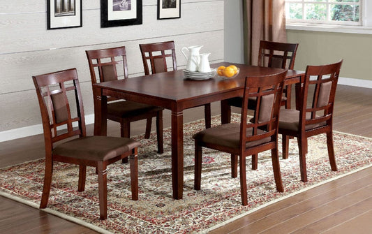 Furniture of America - Montclair I 7 Pc. Dining Table Set in Dark Cherry/Brown - CM3930T-7PK View 1