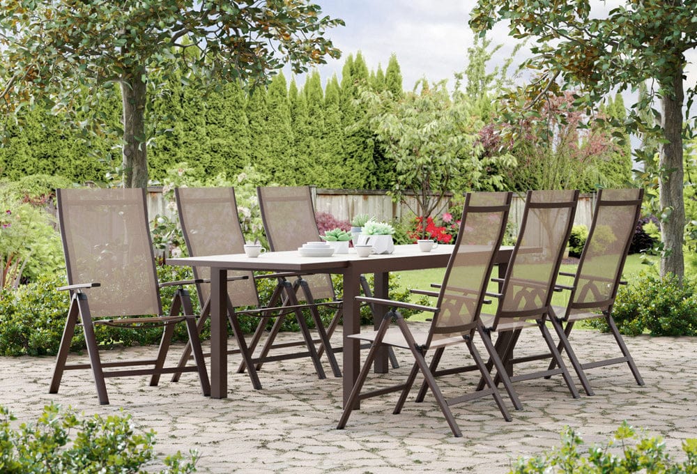 Furniture of America - Monza 7 Pc. Dining Table Set in Gun Metal/Gray - GM-2027-7PC View 1