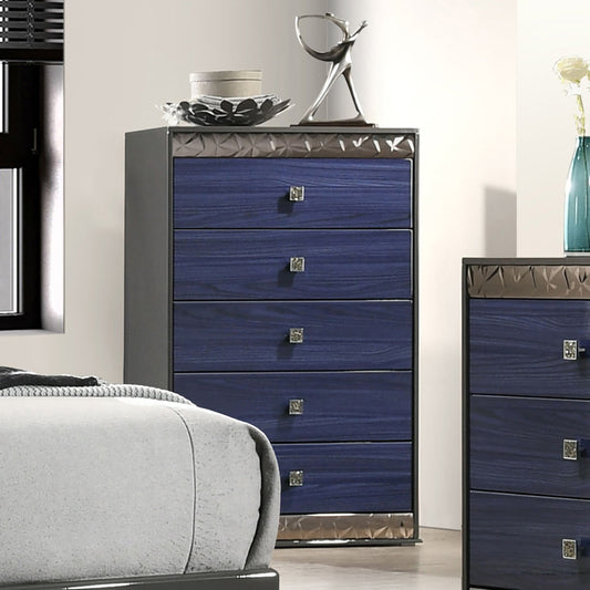 Furniture of America - Morcote Chest in Ash Gray/Indigo Blue - FM7250BL-C View 1