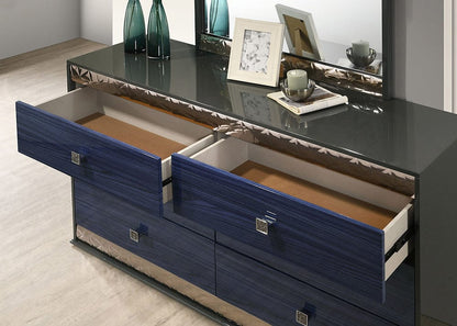 Furniture of America - Morcote Dresser in Ash Gray/Indigo Blue - FM7250BL-D View 2