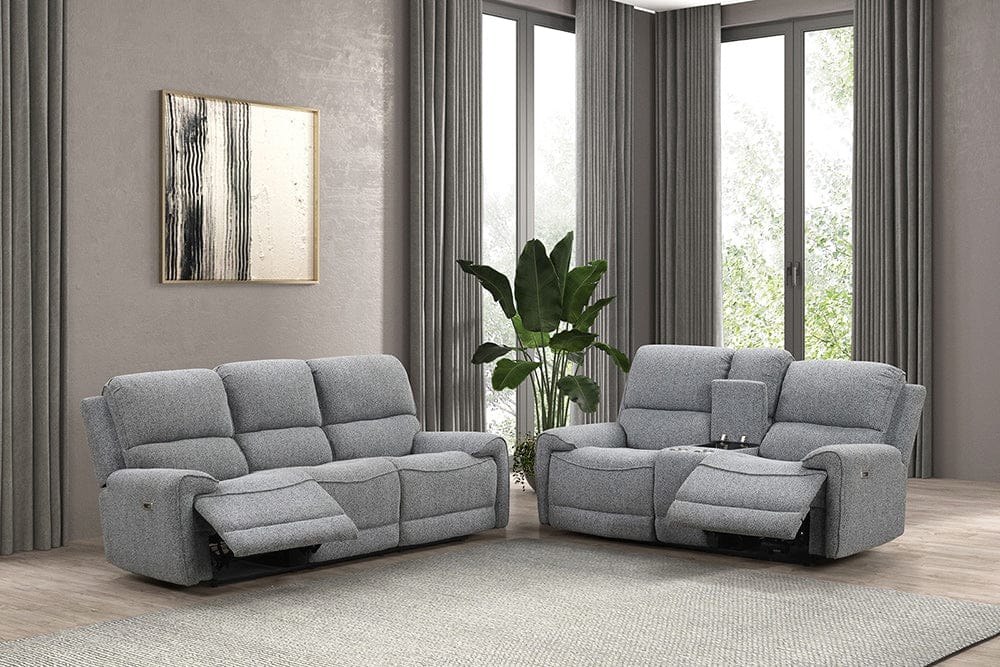Furniture of America - Morcote Power Sofa in Gray - FM62001GY-SF-PM View 2