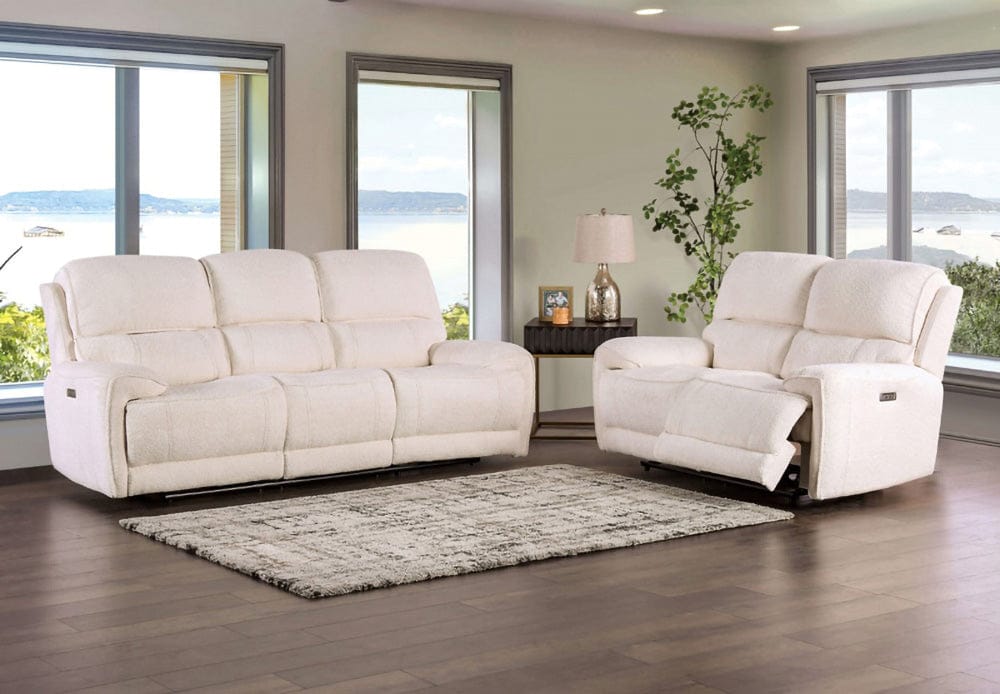 Furniture of America - Morcote Power Sofa + Loveseat in Beige - FM62001BG-PM-2PC View 1