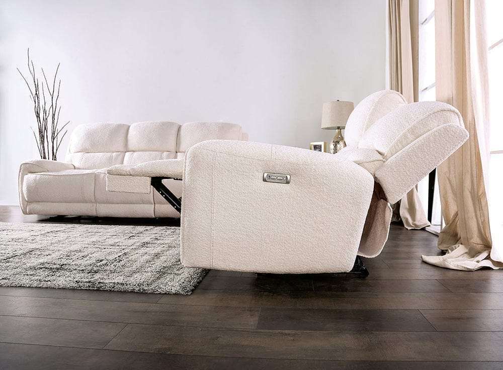 Furniture of America - Morcote Power Sofa + Loveseat in Beige - FM62001BG-PM-2PC View 4
