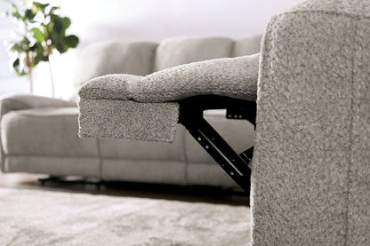 Furniture of America - Morcote Power Sofa + Loveseat in Light Gray - FM62001LG-PM-2PC View 4