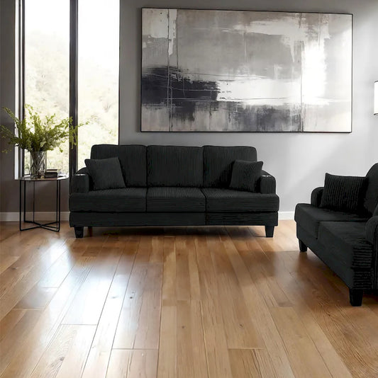 Furniture of America - Moretaine - Sofa, Black - SL6932BK-SF-PK view 1
