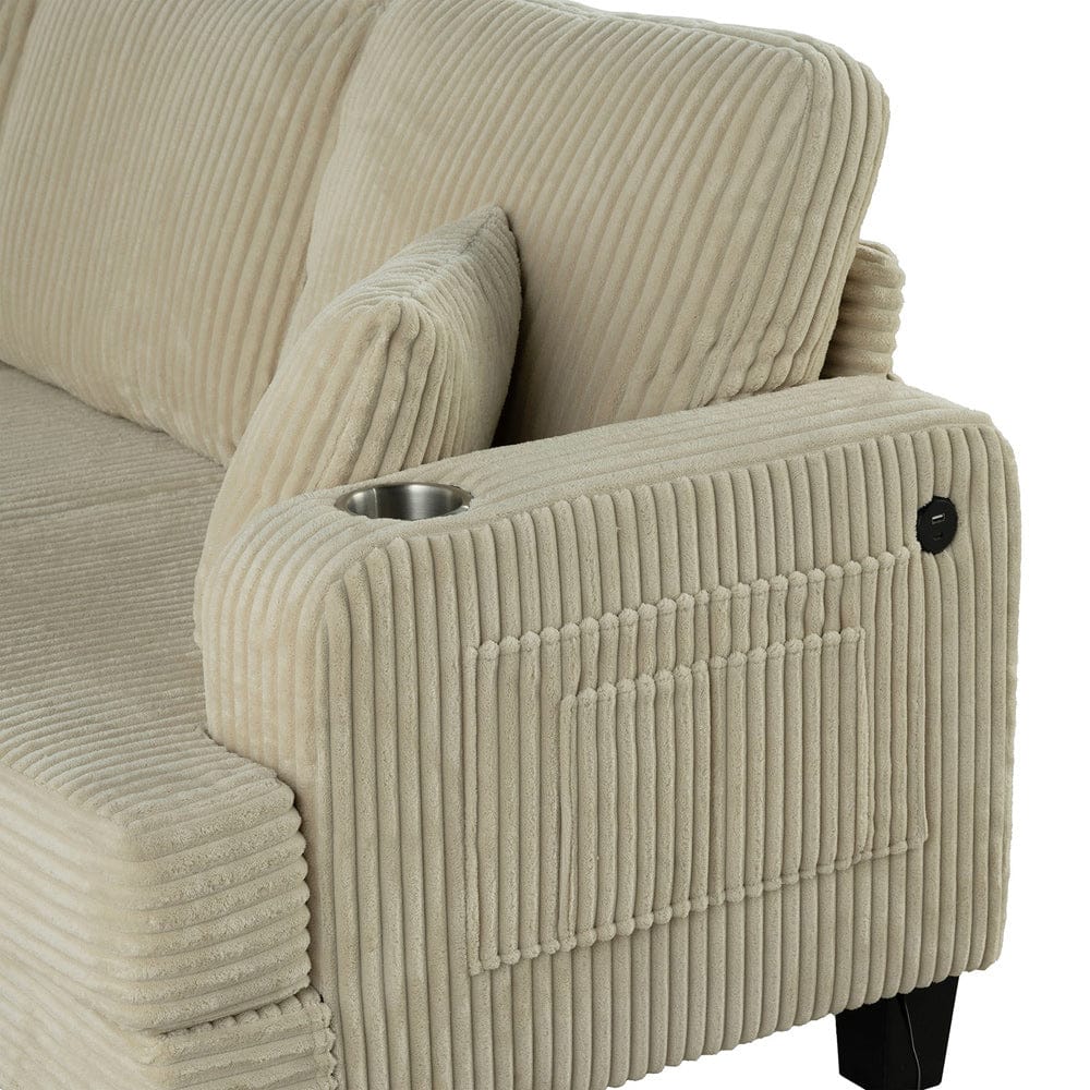 Furniture of America - Moretaine Sofa + Loveseat - SL6932BG-2PC View 3