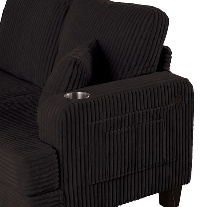 Furniture of America - Moretaine Sofa + Loveseat - SL6932BK-2PC View 3