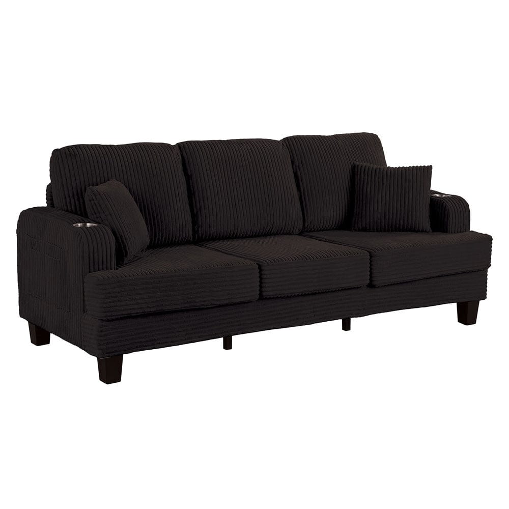 Furniture of America - Moretaine Sofa + Loveseat - SL6932BK-2PC View 4