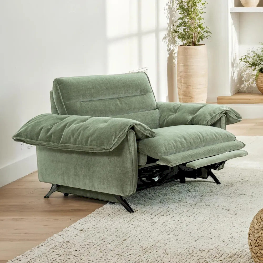 Furniture of America - Morley - Power Recliner 1.5 - Sage Green - CM9943GR-CH-PM view 1