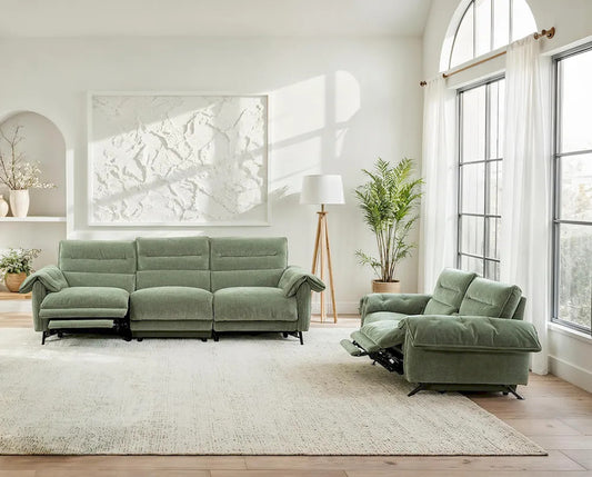 Furniture of America - Morley - Power Sofa + Loveseat - Sage Green - CM9943GR-PM-2PC view 1