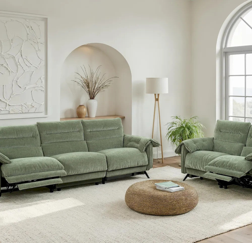 Furniture of America - Morley - Power Sofa + Loveseat - Sage Green - CM9943GR-PM-2PC view 3