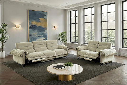 Furniture of America - Morley - Power Sofa + Loveseat - Taupe - CM9943TP-PM-2PC view 1