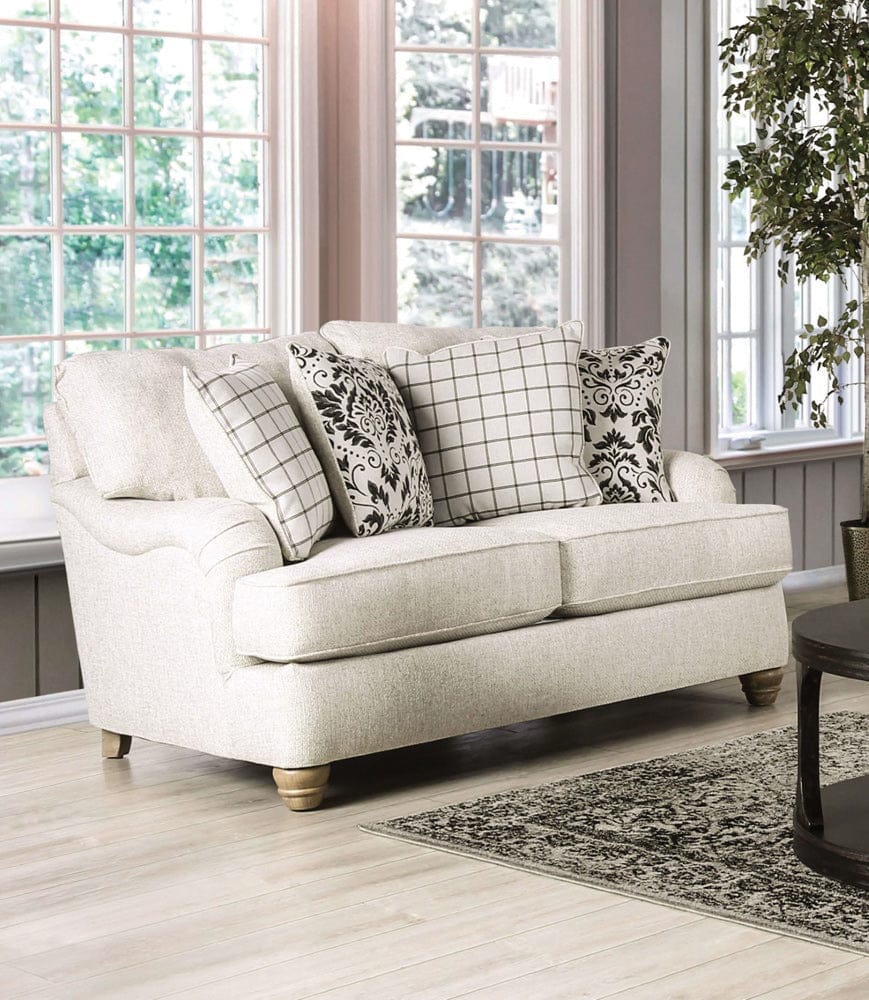 Furniture of America - Mossley Loveseat in Ivory - SM6090-LV View 1