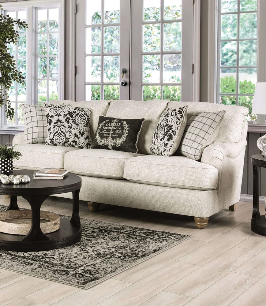 Furniture of America - Mossley Sofa in Ivory - SM6090-SF View 1