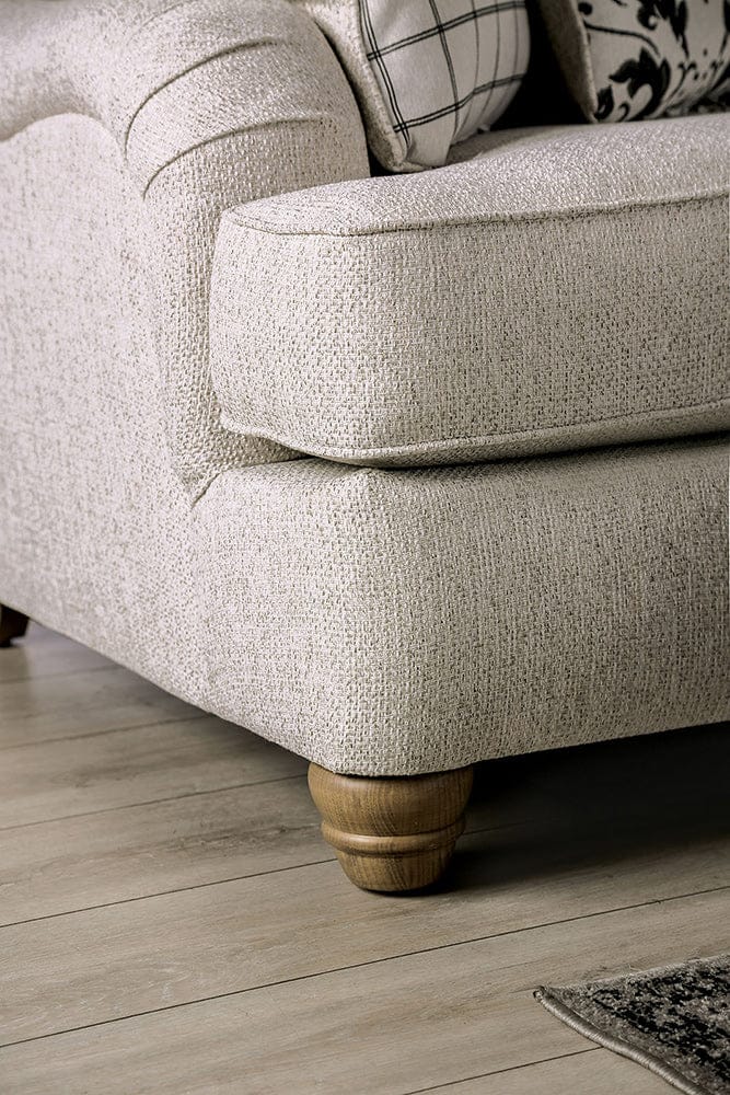 Furniture of America - Mossley Sofa + Loveseat in Ivory - SM6090-2PC View 7