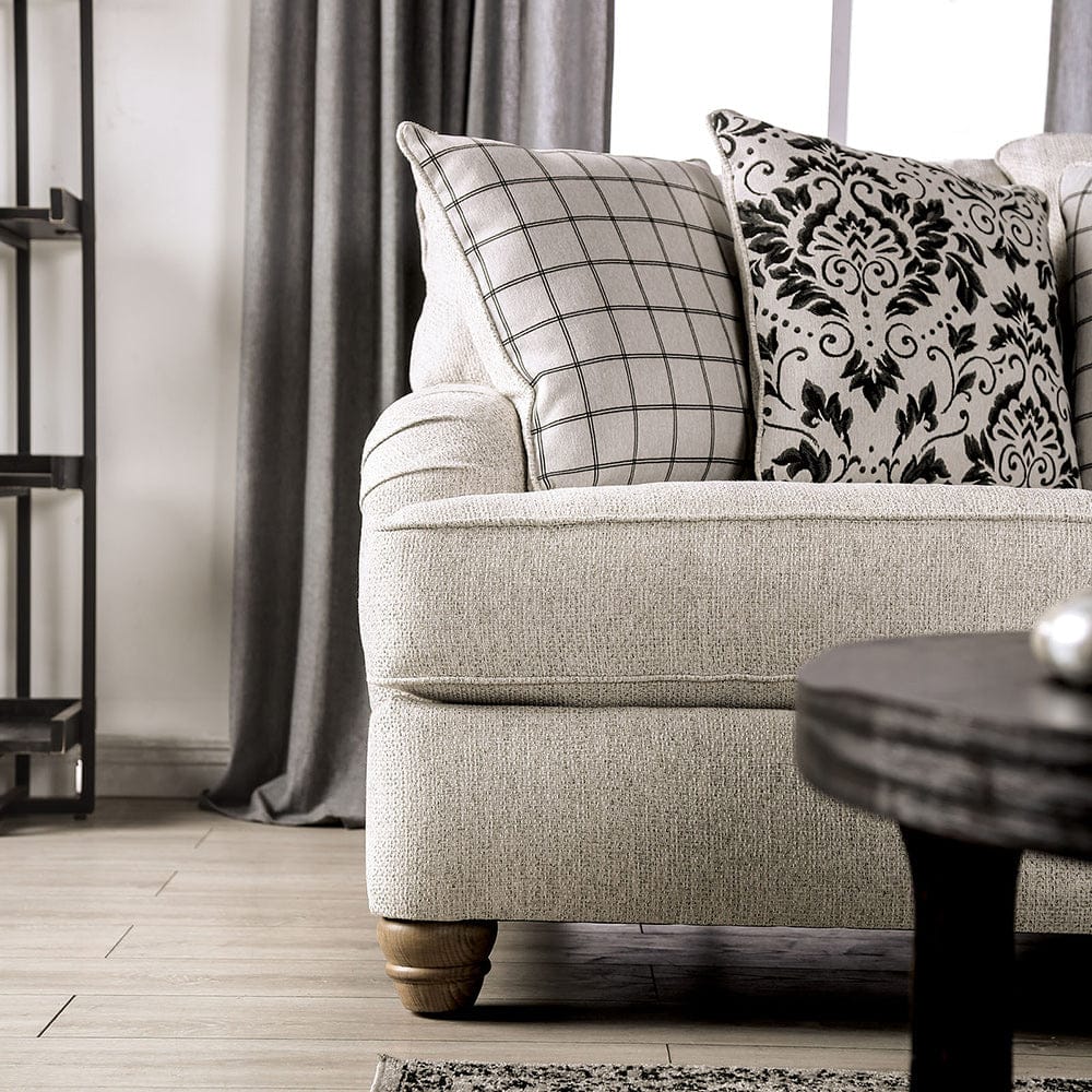 Furniture of America - Mossley Sofa + Loveseat in Ivory - SM6090-2PC View 8