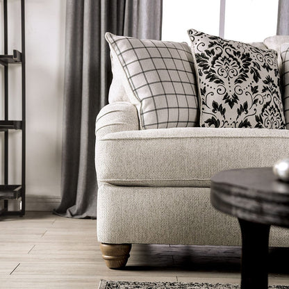 Furniture of America - Mossley Sofa + Loveseat in Ivory - SM6090-2PC View 8