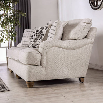Furniture of America - Mossley Sofa + Loveseat in Ivory - SM6090-2PC View 9