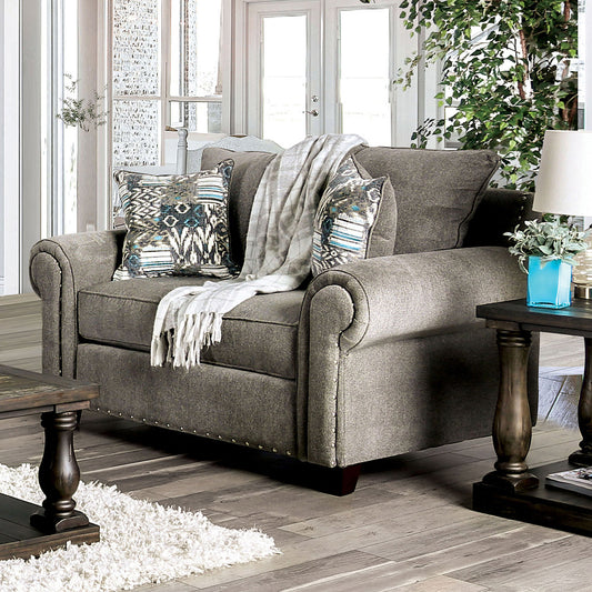 Furniture of America - Mott Loveseat in Gray - SM6155-LV View 1