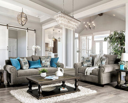 Furniture of America - Mott Sofa + Loveseat in Gray - SM6155-2PC View 1
