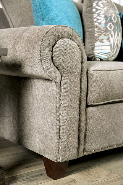 Furniture of America - Mott Sofa + Loveseat in Gray - SM6155-2PC View 6