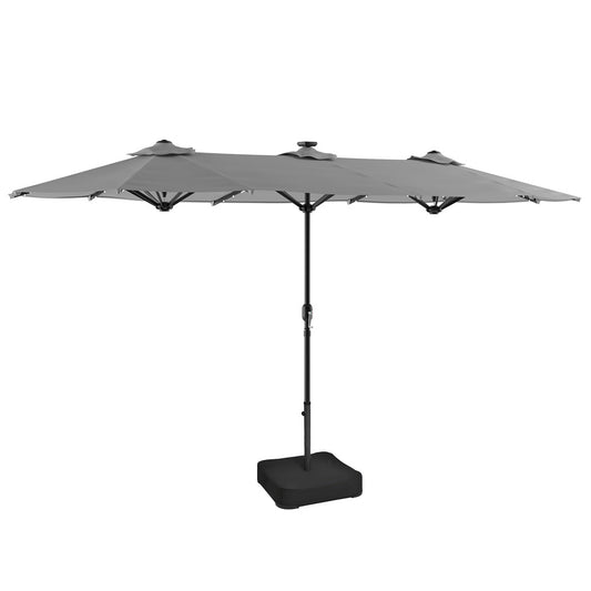Furniture of America - Musa Rectangular Market Umbrella in Gray - GM-3007GR View 1