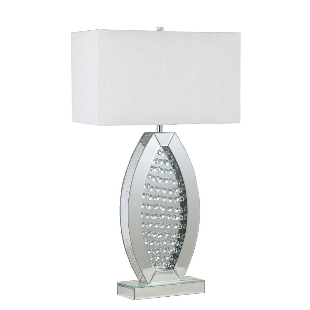 Furniture of America - Myda Table Lamp in Silver/White - L74001 View 1