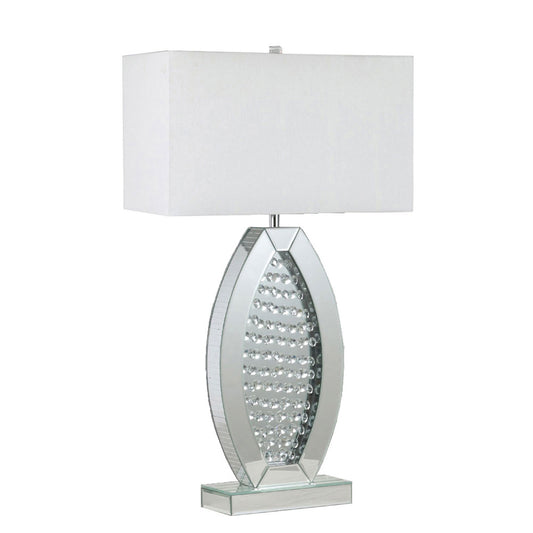 Furniture of America - Myda Table Lamp in Silver/White - L74001 View 1