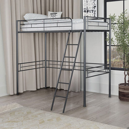 Furniture of America - Myles Twin Loft Bed (K/D) in Black - FM-BK910BK-T View 1